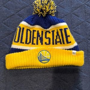 Golden State Warriors beanie, one sized brand 47. Hardly worn!